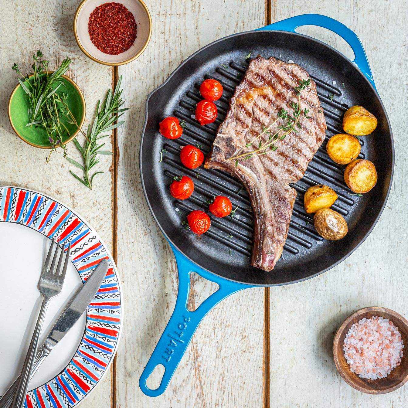 potart ocean-serisi-dokum-grill-tava-28-cm-1
